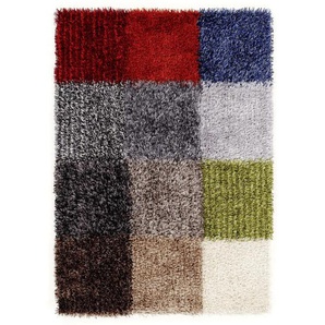 Novel Webteppich, Mehrfarbig, Textil, Patchwork, rechteckig, 200x250 cm, in verschiedenen Größen erhältlich, Teppiche & Böden, Teppiche, Moderne Teppiche