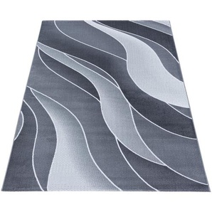 Novel Webteppich Costa 3523 Grey, Grau, Textil, Wellen, rechteckig, 200 cm, Oeko-Tex® Standard 100, für Fußbodenheizung geeignet, schmutzabweisend, Hausstauballergiker lichtunempfindlich, antistatisch, pflegeleicht, strapazierfähig, leicht