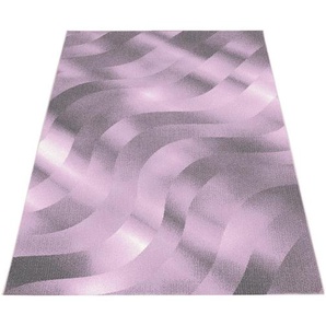 Novel Webteppich Costa 3529 Pink, Pink, Textil, Wellen, rechteckig, 200 cm, Oeko-Tex® Standard 100, für Fußbodenheizung geeignet, schmutzabweisend, Hausstauballergiker lichtunempfindlich, antistatisch, pflegeleicht, strapazierfähig, leicht