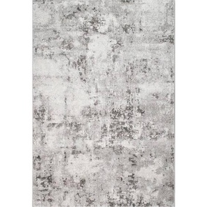 Novel Webteppich Sorrent, Silber, Hellgrau, Dunkelgrau, Textil, Abstraktes, rechteckig, 67x140 cm, Oeko-Tex® Standard 100, für Fußbodenheizung