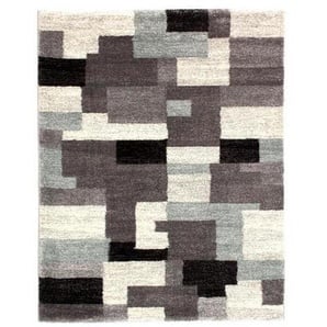 Novel Webteppich, Blau, Grau, Textil, rechteckig, 80x150 cm, Teppiche & Böden, Teppiche, Moderne Teppiche