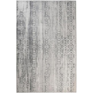 Novel Webteppich, Grau, Weiß, Textil, Vintage, rechteckig, 160x230 cm, Textiles Vertrauen - Oeko-Tex®, Hohenstein, Oeko-Tex® Standard 100, für Fußbodenheizung geeignet, in verschiedenen Größen erhältlich, Hausstauballergiker geeignet, Teppiche & Böden,