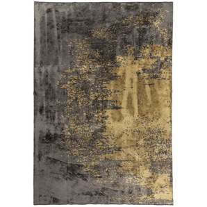 Novel Webteppich, Anthrazit, Gold, Textil, rechteckig, 160x230 cm, antistatisch, für Fußbodenheizung geeignet, Teppiche & Böden, Teppiche, Moderne Teppiche