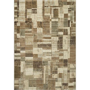 Novel Webteppich Argentum, Grau, Orange, Hellblau, Textil, Abstraktes, rechteckig, 160 cm, Oeko-Tex® Standard 100, für Fußbodenheizung geeignet, Teppiche & Böden, Teppiche, Moderne Teppiche
