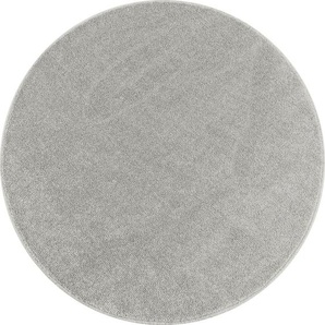 Novel Webteppich Ata, Greige, Textil, Uni, rund, Oeko-Tex® Standard 100, pflegeleicht, Teppiche & Böden, Teppiche, Runde Teppiche