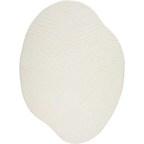 Novel Webteppich, Beige, Textil, Blatt, 160x210 cm, für Fußbodenheizung geeignet, pflegeleicht, leicht zusammenrollbar, Teppiche & Böden, Teppiche,