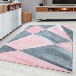 Novel Webteppich Beta, Rosa, Textil, geometrisch, rechteckig, 200 cm, Oeko-Tex® Standard 100, pflegeleicht, Teppiche & Böden, Teppiche, Moderne Teppiche