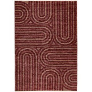 Novel Webteppich, Bordeaux, Textil, rechteckig, 140x200 cm, Oeko-Tex® Standard 100, für Fußbodenheizung geeignet, Teppiche & Böden, Teppiche, Webteppiche
