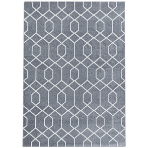 Novel Webteppich Efor 3713 grau, Grau, Textil, Streifen, rechteckig, 200 cm, Oeko-Tex® Standard 100, für Fußbodenheizung geeignet, schmutzabweisend, Hausstauballergiker lichtunempfindlich, antistatisch, pflegeleicht, strapazierfähig, leicht