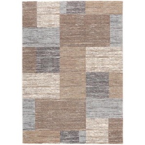 Novel Webteppich Grande, Braun, Beige, Textil, Patchwork, rechteckig, 65x130 cm, in verschiedenen Größen erhältlich, Teppiche & Böden, Teppiche,