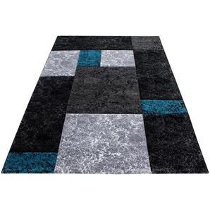 Novel Webteppich Hawaii 1330, Türkis, Textil, Karo, rechteckig, 80x150 cm, Oeko-Tex® Standard 100, für Fußbodenheizung geeignet, schmutzabweisend,