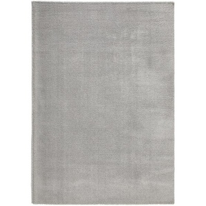 Novel Webteppich, Hellgrau, Kunststoff, Uni, rechteckig, 160x230 cm, Oeko-Tex® Standard 100, Global Recycled Standard (Grs), für Fußbodenheizung geeignet, Teppiche & Böden, Teppiche, Moderne Teppiche