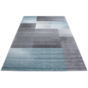 Novel Webteppich Lucca 1810, Blau, Textil, Karo, rechteckig, 120x170 cm, Oeko-Tex® Standard 100, für Fußbodenheizung geeignet, schmutzabweisend,