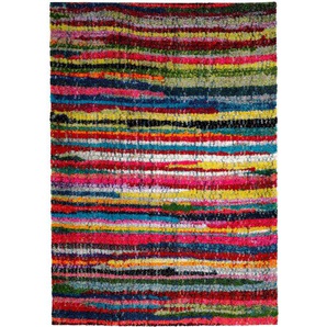 Novel Webteppich, Mehrfarbig, Textil, Streifen, rechteckig, 120x180 cm, in verschiedenen Größen erhältlich, Teppiche & Böden, Teppiche, Moderne Teppiche
