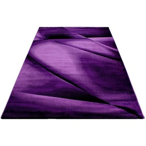 Novel Webteppich Miami, Lila, Textil, Abstraktes, rechteckig, 120x170 cm, Oeko-Tex® Standard 100, für Fußbodenheizung geeignet, schmutzabweisend, Hausstauballergiker lichtunempfindlich, antistatisch, pflegeleicht, strapazierfähig, leicht zusammenrollbar,