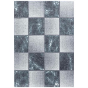 Novel Webteppich Ottawa 4201 blau, Blau, Textil, Karo, rechteckig, 240 cm, Oeko-Tex® Standard 100, für Fußbodenheizung geeignet, schmutzabweisend, Hausstauballergiker lichtunempfindlich, antistatisch, pflegeleicht, strapazierfähig, leicht zusammenrollbar,
