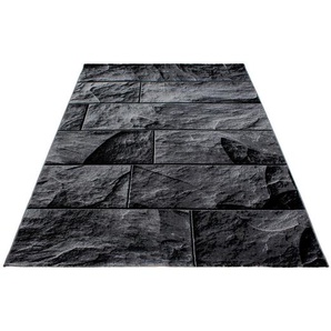 Novel Webteppich Parma, Schwarz, Textil, Mauer, rechteckig, 160x230 cm, Oeko-Tex® Standard 100, für Fußbodenheizung geeignet, schmutzabweisend,