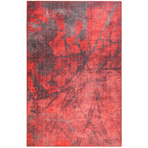 Novel Webteppich Pepe, Rot, Rotbraun, Textil, Abstraktes, rechteckig, 160 cm, Textiles Vertrauen - Oeko-Tex®, Hohenstein, AZO-frei, Oeko-Tex® Standard 100, für Fußbodenheizung geeignet, in verschiedenen Größen erhältlich, lichtunempfindlich, pflegeleicht,