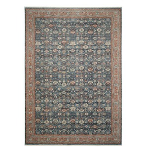 Novel Webteppich Picardie, Blau, Terracotta, Textil, orientalisch, rechteckig, 140 cm, Oeko-Tex® Standard 100, für Fußbodenheizung geeignet, in verschiedenen Größen erhältlich, Hausstauballergiker pflegeleicht, strapazierfähig, Teppiche & Böden, Teppiche,