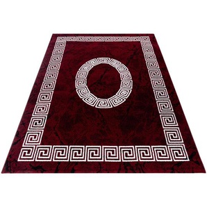 Novel Webteppich Plus 8009 , Rot, Weiß , Textil , Wellen , rechteckig , 160 cm , Oeko-Tex® Standard 100 , für Fußbodenheizung geeignet, schmutzabweisend, Hausstauballergiker lichtunempfindlich, antistatisch, waschbar, pflegeleicht, strapazierfähig, leicht
