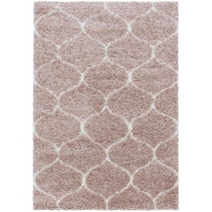 Novel Webteppich Salsa 3201 Rosa, Rosa, Textil, Raute, rechteckig, 200 cm, Oeko-Tex® Standard 100, für Fußbodenheizung geeignet, schmutzabweisend, Hausstauballergiker lichtunempfindlich, antistatisch, waschbar, pflegeleicht, strapazierfähig, leicht