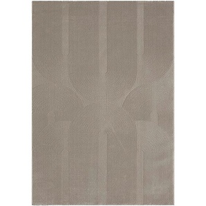 Novel Webteppich Sign, Beige, Textil, Struktur, rechteckig, 160x230 cm, Bsci, für Fußbodenheizung geeignet, Teppiche & Böden, Teppiche, Moderne