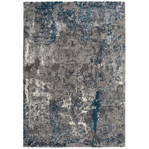 Novel Webteppich, Grau, Petrol, Textil, Abstraktes, rechteckig, 80x150 cm, Teppiche & Böden, Teppiche, Moderne Teppiche