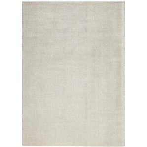 Novel Webteppich, Weiß, Kunststoff, Uni, rechteckig, 160x230 cm, Oeko-Tex® Standard 100, Global Recycled Standard (Grs), für Fußbodenheizung geeignet,