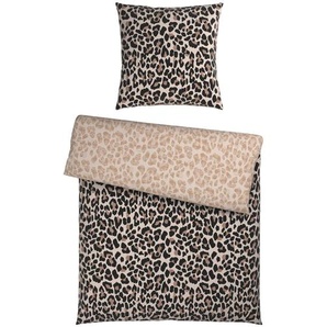 Novel Wendebettwäsche Lion, Braun, Perlmutt, Textil, Animalprint, 135x200 cm, Schlaftextilien, Bettwäsche, Bettwäsche, Jersey-Bettwäsche