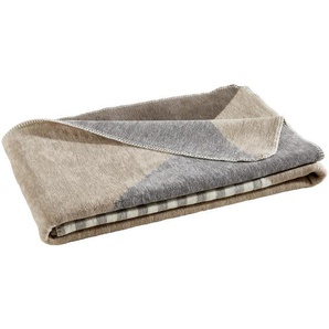 Novel Wohndecke Cassano, Grau, Beige, Textil, Abstraktes, 150 cm, Grüner Punkt, Textiles Vertrauen - Oeko-Tex®, DIN EN ISO 9001, Made in EU, Oeko-Tex® Standard 100, Kettelrand, Wohntextilien, Decken, Kuscheldecken