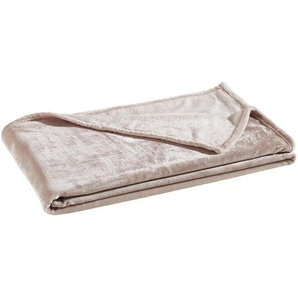 Novel Wohndecke Luna, Taupe, Textil, Uni, 220x240 cm, AZO-frei, Oeko-Tex® Standard 100, pflegeleicht, Übergröße, Wohntextilien, Decken, Kuscheldecken