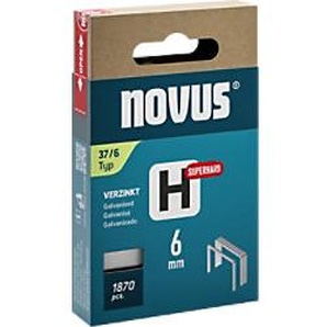 Novus Feindrahtklammern 042-0784 Verzinkter Stahldraht Silbergrau 1870 Stück 1273906