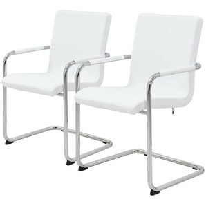 now! by hülsta Freischwinger, 2er-Set  Now! Dining S 17 ¦ weiß ¦ Maße (cm): B: 55 H: 88 T: 62