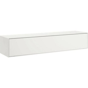 Now by hülsta Hängeelement Easy , Weiß , 128x25.6x33 cm , Blauer Engel , Beimöbel erhältlich , Wohnzimmer, Wohnwände, Hängeelemente
