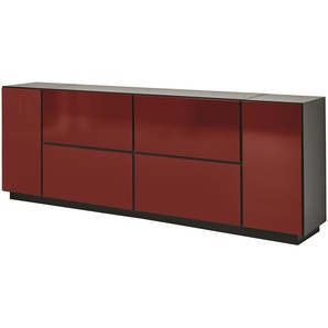 now! by hülsta Sideboard  now! to go colour ¦ rot ¦ Maße (cm): B: 225 H: 81 T: 40