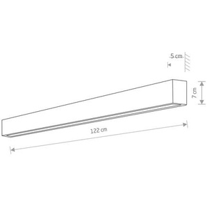 Nowodvorski Lighting Wandleuchte Straight L, 122 cm, graphit 7560