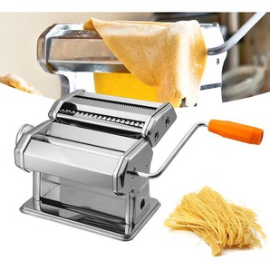 Nudelmaschine Pasta Maker Edelstahl Frische Manuell Pasta Walze Maschine Cutter mit Klemme für Spaghetti Nudeln Lasagne Bestes Pastamaschine Nudel