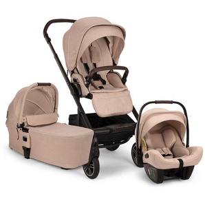 Nuna Kinderwagenset Mixx Next, Beige, Textil, 60x110x82 cm, ECE R 129 i-Size, Feststellbremse, Fußstütze abklappbar, Federung, 5-Punkte-Gurt, für