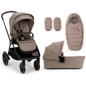 Nuna Kinderwagenset Triv lx Cedar, Sand, Kunststoff, 96x58x109 cm, EN 1888, UV 50+, Feststellbremse, Fußstütze abklappbar, für Babyschale geeignet,