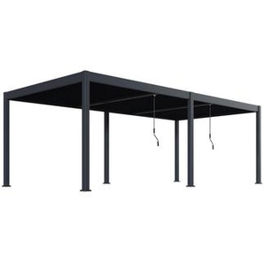 Oasis Pergola 3,6x7,2 m mit Lamellendach anthrazit, Aluminium - Lamellen Pavillon, Terrassenüberdachung Bellavista Home&Garden Green Spirit