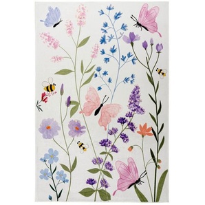 Obsession Kinderteppich My Magic Kids, Mehrfarbig, Textil, Schmetterling, rechteckig, 115x160 cm, für Fußbodenheizung geeignet, Hausstauballergiker waschbar, vegan, Teppiche & Böden, Teppiche, Teppich Kinderzimmer