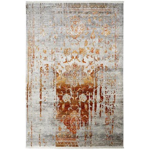 Obsession Kurzflorteppich My Laos I Grau/Terracotta Rechteckig 160x230 cm (BxT) Kunstfaser