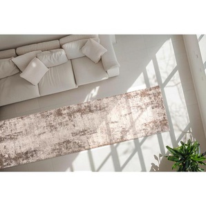 Obsession Läufer, Taupe, Textil, Abstraktes, rechteckig, 80x300 cm, Oeko-Tex® Standard 100, für Fußbodenheizung geeignet, Teppiche & Böden, Teppiche,