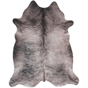 Obsession Rinderfell My Toledo, Grau, Weiß, Beige, Textil, Tier, Tierform, 155x190 cm, für Fußbodenheizung geeignet, lichtunempfindlich,