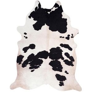 Obsession Rinderfell My Toledo, Schwarz, Weiß, Textil, Tier, Tierform, 155x190 cm, für Fußbodenheizung geeignet, lichtunempfindlich, strapazierfähig,