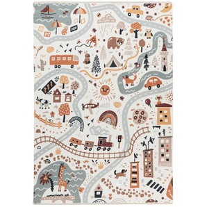 Obsession Spielteppich My Greta, Mehrfarbig, Textil, Fahrzeuge, rechteckig, 115x170 cm, Oeko-Tex® Standard 100, Global Recycled Standard (Grs), für