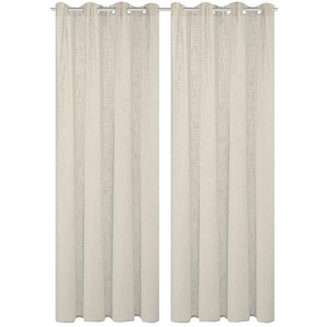 Ösenschal Softy 2er-Set 140 x 225cm Beige/Taupe