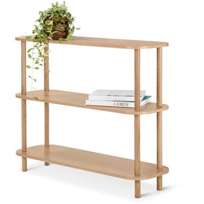 Offenes Regal aus Eichenholz - braun - Massivholz -