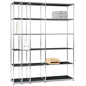 Offenes Regal Metall »CN3«, schwarz