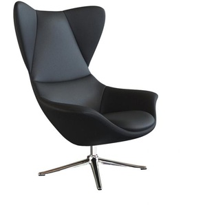 Ohrensessel FLEXLUX Stilo Sessel Gr. Echtleder, B/H/T: 90 cm x 115 cm x 88 cm, schwarz (deep black) Ohrensessel